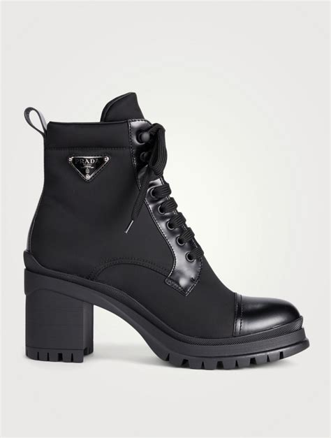 prada black combat boots